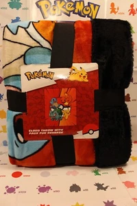 Pokemon Cloud Touch Faux Fur Reverse Blanket 50x60in Authentic - Picture 1 of 4