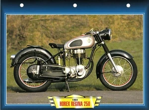 CARTE FICHE TECHNIQUE MOTO. HOREX REGINA 250. 1954. NEUVE. Editions Atlas - Imagen 1 de 1