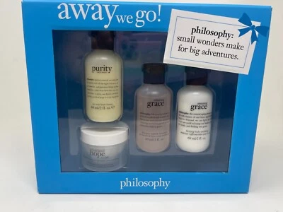 Nuevo Philosophy Away We Go Set Hope in A Jar Amazing Grace Gel de Ducha Pureza Foto 1 de 2