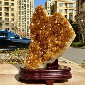 10.27LB Natural Super Hermoso Cristal Amarillo Cueva Cuarzo Cristal Mineral Colle - Imagen 1 de 23