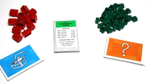 Monopoly Board Game Pieces Cards Hotels Houses 2008 Edition - Picture 1 of 5