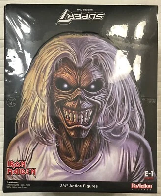 FIGURA DE REACCIÓN IRON MAIDEN SUPER7 RARA SELLADA PLANA CON 12 CAJAS CIEGAS EDDIE Foto 1 de 4