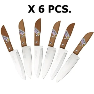 Knife Kiwi 503 Stainless Steel Slicing Peeling Wooden Handle Thai Chef Kitchen - Picture 1 of 6