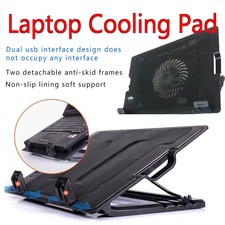 Dual USB Ports Adjustable Laptop Cooler Large Air Volume Notebook Cooling Fan