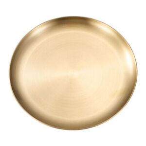 Gold Silver Bone Spitting Dish Shallow Tray  Kitchen Accessories