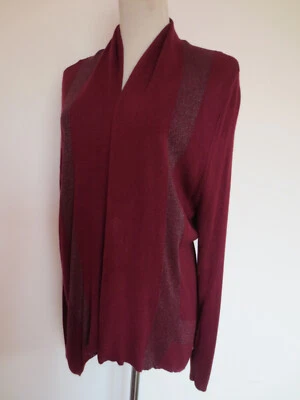 YOUR SIXTH SENSE C&A Sommer Feinstrick Strickjacke L ca 38/40 weinrot wie NEU/Ai - Bild 1 von 4