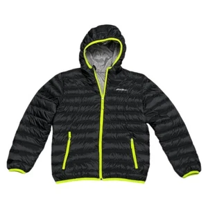 Eddie Bauer REVERSIBLE 2-in-1 DOWN FILL Winter Puffer Parka Coat - Kids L - Picture 1 of 7