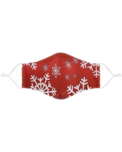 SCHNEEFLOCKEN rote Gesichtsmaske mit PM2,5 Filtertasche - Bild 1 von 3