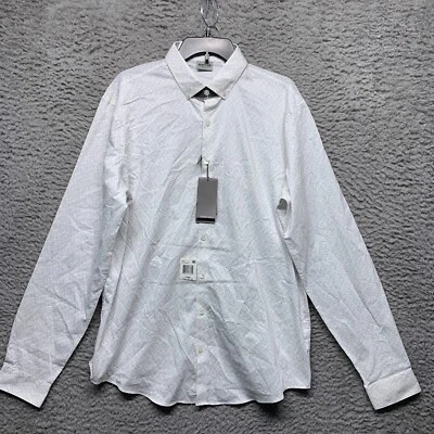 Vestido Kenneth Cole Reaction para Hombres 17.5 36 37 Calce Ajustado Punto Negro Sólido Negocios Foto 1 de 4