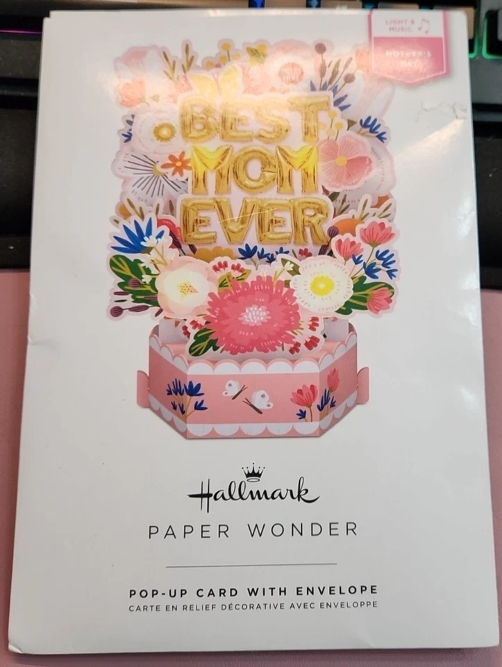 Hallmark Día de la Madre Luz y Música Mejor Mamá Ever Tarjeta Papel Maravilla Pop-Up Foto 1 de 1