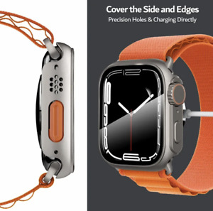 Étui pour Apple Watch 45, 41, 44 mm housse de protection d'écran + verre changement à Ultra