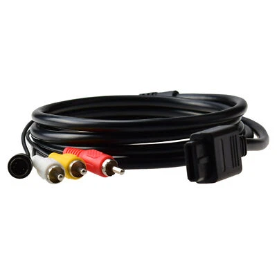 S-Video and AV Cable with RCA Audio for Gamecube SNES N64 - Image 1 of 2