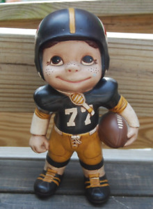 Vintage NFL Pittsburgh Steelers Atlantic Mold 11" Ceramic Football Player Statue