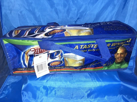 2004 Miller Lite Beer - The Fridge Pack 12 Can  Kanaan & Andretti IndyCar Champ Cover