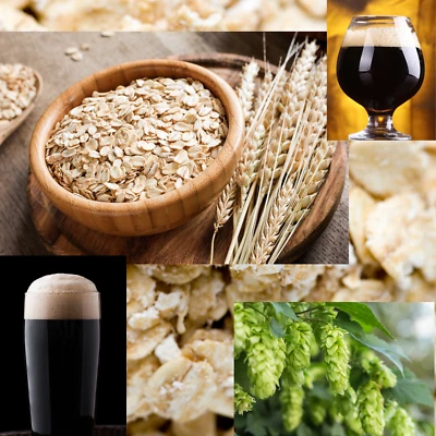 OATMEAL STOUT ALE Extract Beer Brewing recipe Homebrew kit Malt hops & grains - Image 1 of 4