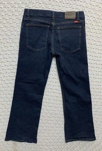 Wrangler Jeans Sz 14 Husky Straight Dark Blue Denim Adjustable Waist W30 L27 - Picture 1 of 10