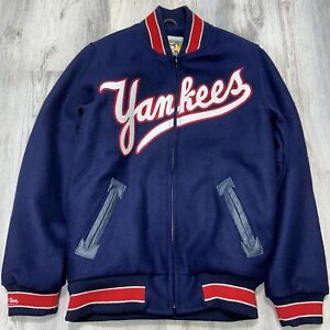 Vintage New York Yankees 1951 Mitchell and Ness Wool Jacket Size S (36) USA Blue