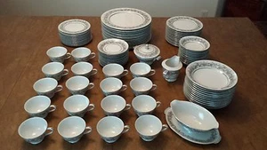 VTG 93 PIECE FLORENTINE FINE CHINA DINNERWARE SET BY SANGO JAPAN SERVING FOR 12  - Picture 1 of 12