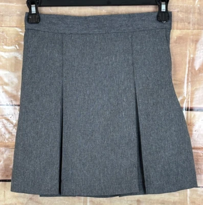 Flynn O'Hara Niña 6 Uniforme Escolar Gris Falda Plisados Cremallera Bolsillo Cintura Elástica Foto 1 de 4