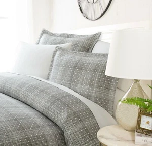 Luxury Ultra Soft Rustic Polka Duvet Cover Set By Kaycie Gray Fashion - Picture 1 of 8