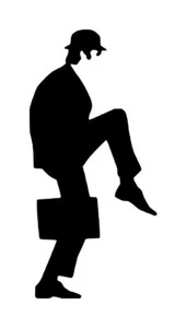 Monty Python Silly Walk Decal #1 4.5"x2.25" Choose Color - Picture 1 of 2