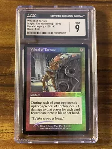 MTG✨WHEEL OF TORTURE FOIL✨Urza’s Legacy CGC 9 MINT RARE Artifact 1999 POP 1 ! - Picture 1 of 9