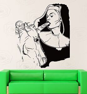 Wall Stickers Vinyl Decal Super Sexy Decor Bad Girl And Unicorn Bedroom (z2212)