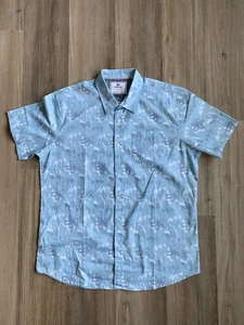 Hawaiian Shirt MBX Premium Goods Lite Blue XL - EUC - Picture 1 of 6