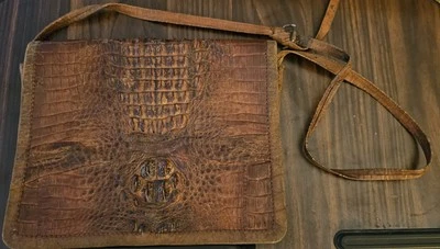Bolso de hombro vintage de piel de cocodrilo años 60 Foto 1 de 4