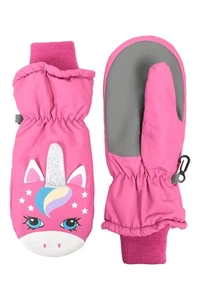 Mountain Warehouse Critter Kids Ski Mittens Water Resistant Boys Hand Cover - Picture 1 of 32
