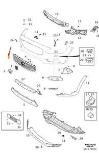 Rejilla radiador VOLVO V90 Cross Country 32365030 NUEVO GENUINO - Imagen 1 de 2