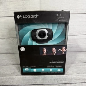 Logitech Webcam C615 HD Laptop with Fold & Go Design 360-Degree Swivel 1080p NEW - Photo 1/6