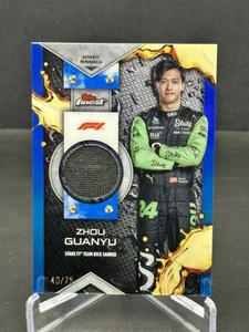 2024 Topps Finest Formula 1 F1 Zhou Guanyu F1 Relic Blue 40/75 #F1R-ZHO - Bild 1 von 2