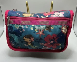 HTF Rare Vintage Hawaii Exclusive LeSportsac Sirena Mermaid Zip Makeup Bag Pouch - Picture 1 of 4