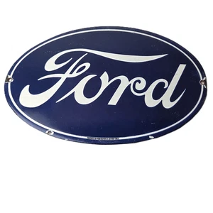 Letrero vintage de Ford Motors - gasolinera bomba motor porcelana - Imagen 1 de 14
