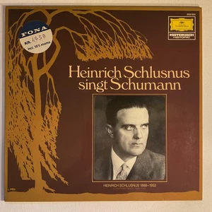 HEINRICH SCHLUSNUS Singt Schumann N/Mint 1980s DG Opera LP - - Picture 1 of 2