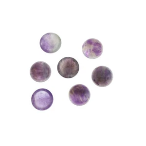 Natural Amethyst Gemstone Cabochon Seals 12mm - 4 Pieces - CBD037 - Picture 1 of 3