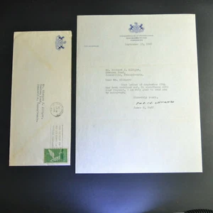 James H. Duff Signed ALS Letter, Autograph Signature Pennsylvania Governor w Env - Picture 1 of 1