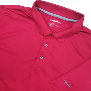 Reebok Golf Mens 4XLT Solid Red Performance Stretch Polo Short Sleeve - Picture 1 of 6