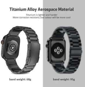 Titanium Stainless Steel Strap Link bracelet For Apple Watch 8 7 SE 6 5 4 Band - Picture 1 of 14