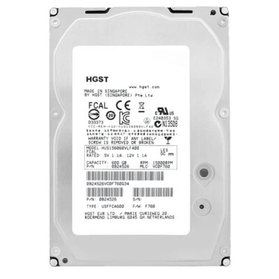 Festplatte Hitachi HUS156060VLF400 600GB FC 15000Rpm  64Mb Cache 3.5" - Bild 1 von 4