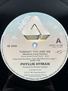 Phyllis Hyman – Tonight You And Me / 12" Vinyl / Funk: Disco / UK / 1981 / VG - Picture 1 of 6