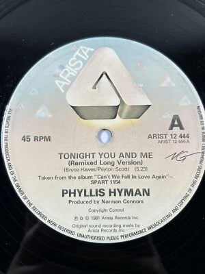 Phyllis Hyman – Tonight You And Me / 12" Vinyl / Funk: Disco / UK / 1981 / VG - Image 1 of 4