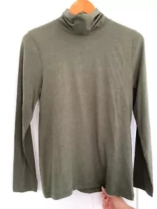 NWT J.Crew Store Re-Imagined Turtleneck Women Stripe Size SMALL Olive Green - Picture 1 of 8