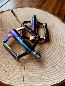 CyclePunk Bicycle Pedals Platform 9/16 Sealed Cartridge Bearings. OilSlick - Picture 1 of 5