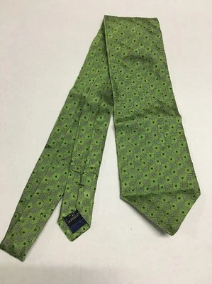 Corbata Roundtree & York para hombre 100 % seda verde y azul Foto 1 de 4