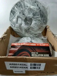 Power Stop Brake Rotors Drillled And Slotted AR85145XL / AR85145XR - Picture 1 of 3