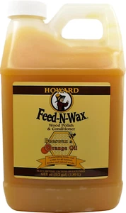 Howard Feed-N-Wax Restorative Wood Furniture Polish and Conditioner 64 Ounce 1/2 - Picture 1 of 12