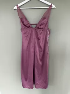 Victorias Secret Slip Dress Sz L Y2K Pink Deep V Coquette Sexy Bratz Barbie - Picture 1 of 6