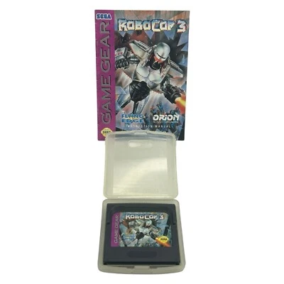 RoboCop 3 (Sega Game Gear, 1994) Authentic Cartridge & Manual Tested - Image 1 of 4